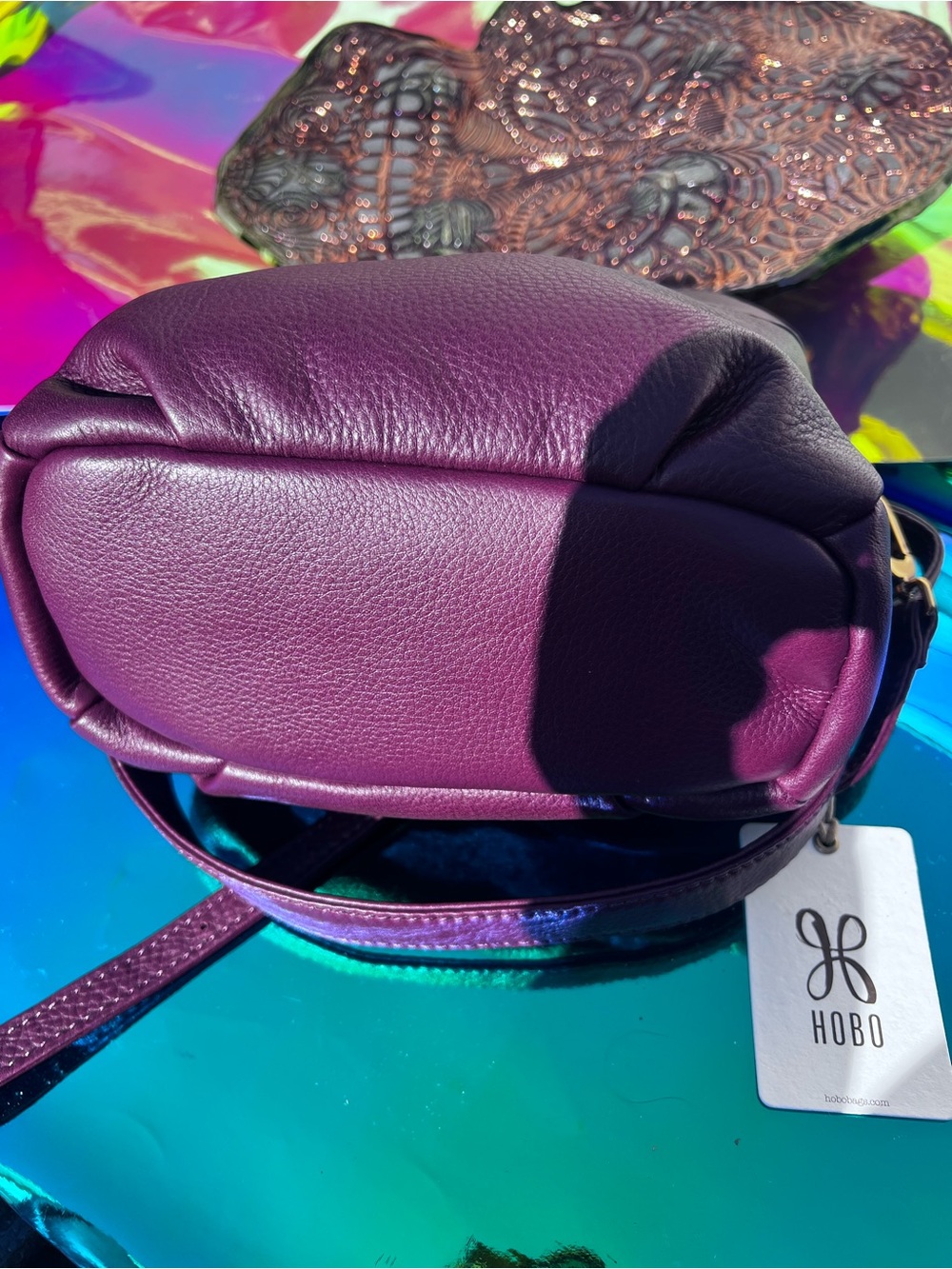 NWT HOBO Starr Convertible Crossbody Leather Mulberry Shoulder Bag - Picture 6 of 16
